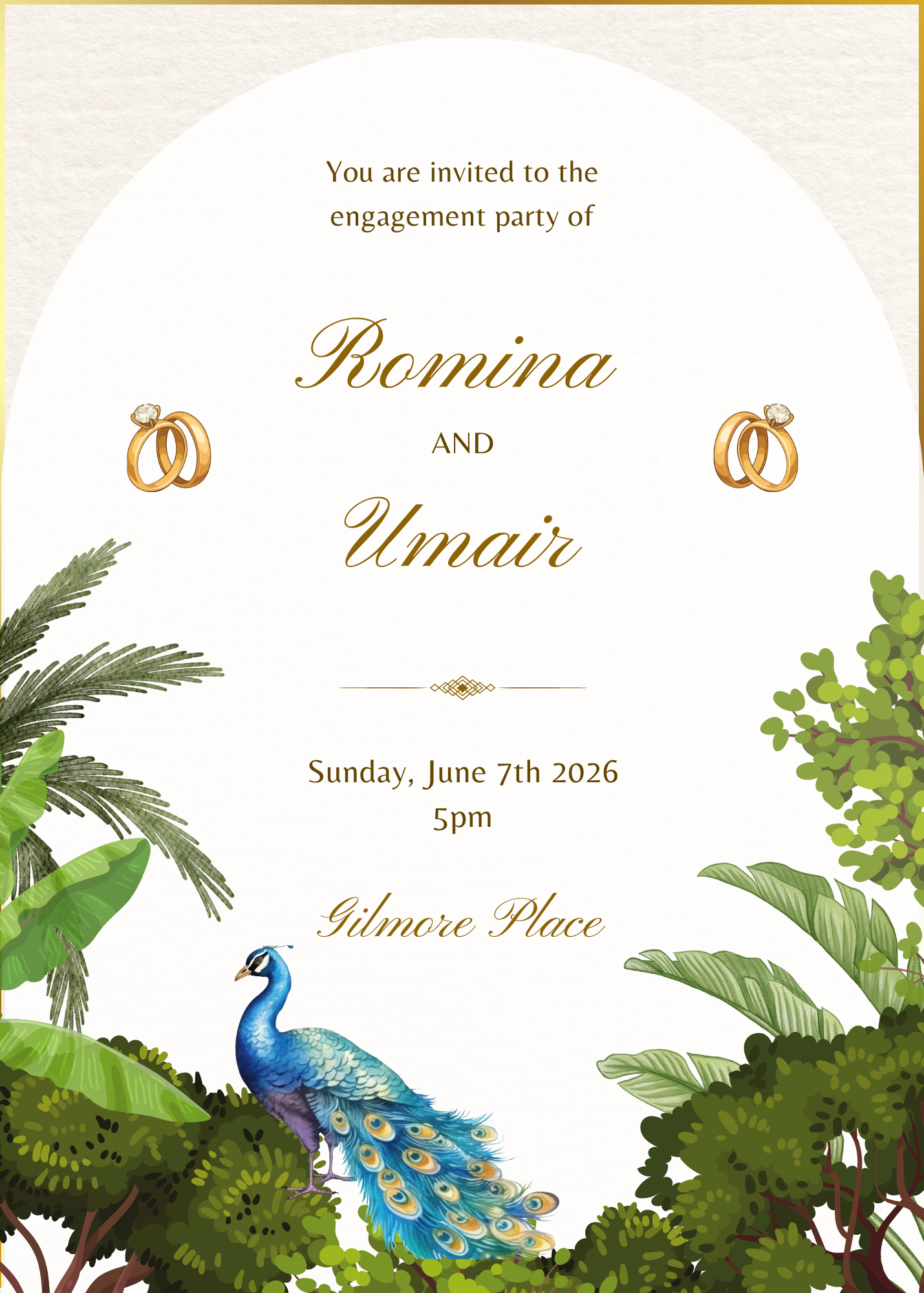 Romina & Umair engagement invitation